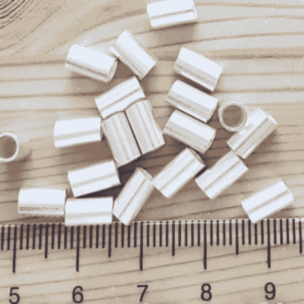 925 Ayar Gümüş Silindir Boru Ara Parça (8x3 mm)
