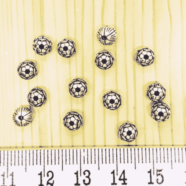 925 Ayar Gümüş Futbol Topu Desenli Ara Aparat (0.60 gr)