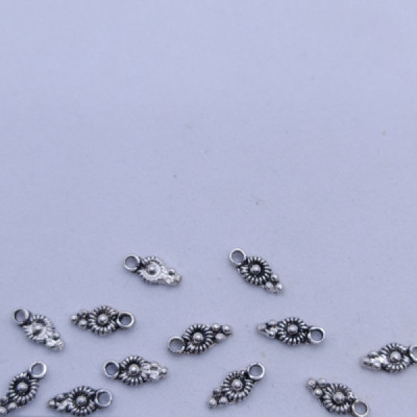 925 Ayar Gümüş Antik Çiçek Modeli Takı Sallantı Aparatı