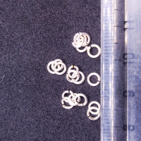 925 Ayar Gümüş Halka Takı Aparatı 4 mm x 80 Mikron