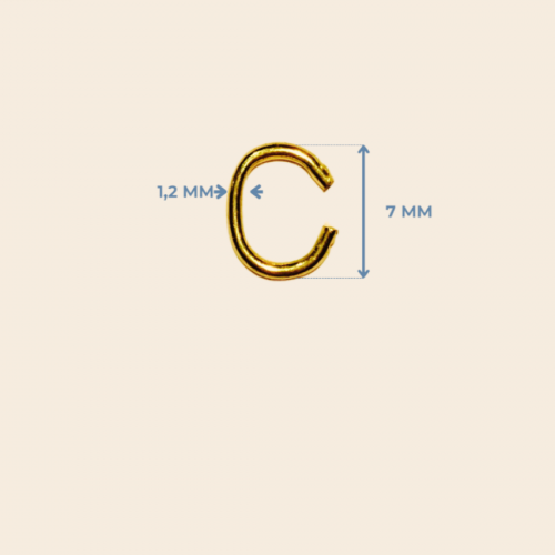 7 mm x 1.2 mm Sarı Renk C Bağlantı Halkası (Asgari Alım 1000 Adet)