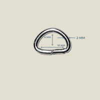 Metal D Halka (1 cm x 2 mm) – Gümüş Renk