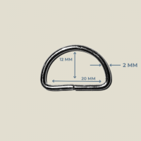 2 cm x 2 mm Metal Renk D Halka (20 mm) - Çanta ve Hobi Aksesuarı 2 cm x 2 mm Metal Renk D Halka (20 mm) - Çanta ve Hobi Aksesuarı