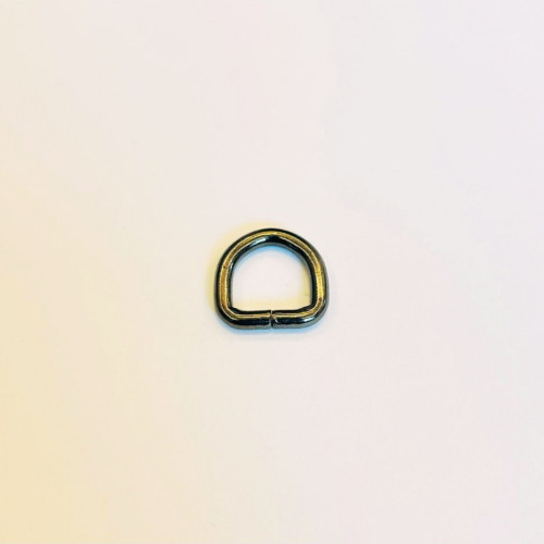 15 mm x 4 mm Füme Kalın D Halka (Black Nickel) - Çanta ve Hobi Aksesuarı