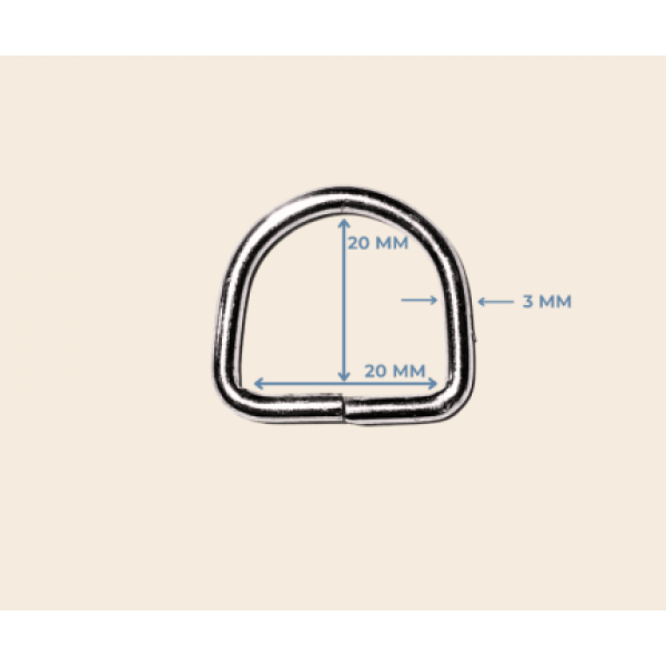 20 mm x 20 mm x 3 mm Metal Renk D Halka | Takı ve Aksesuar Malzemeleri 20 mm x 20 mm x 3 mm Metal Renk D Halka | Takı ve Aksesuar Malzemeleri