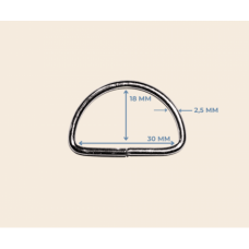 3 cm x 2,5 mm Metal Renk D Halka | Takı ve Aksesuar Malzemeleri