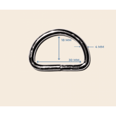 3 cm x 4 mm Metal Renk D Halka | Takı ve Aksesuar Malzemeleri