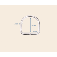 30 mm x 30 mm x 4 mm Metal Renk D Halka | Takı ve Aksesuar Malzemeleri