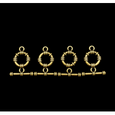 Antik Renk Metal T Kapama Kilit (Toggle Clasp) – Bileklik ve Kolye İçin Takı Kapama Aparatı