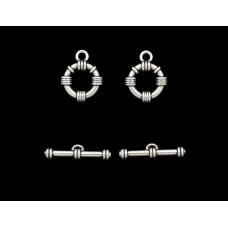 Gümüş Renk Metal T Kapama Kilit (Toggle Clasp) – Bileklik ve Kolye İçin Takı Kapama Aparatı