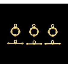 Sarı Renk Metal T Kapama Kilit (Toggle Clasp) – Bileklik ve Kolye İçin Takı Kapama Aparatı