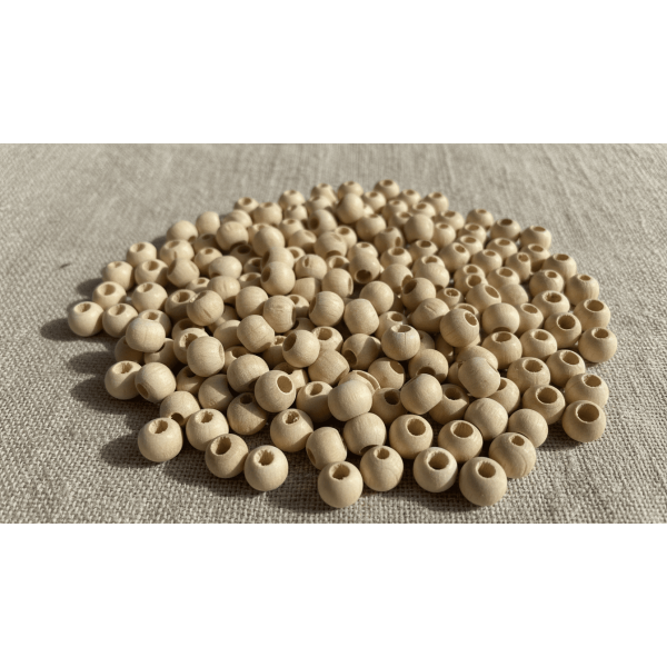 Ahşap Boncuk 8 mm | 500 Adet - Doğal Tahta Boncuk Seti