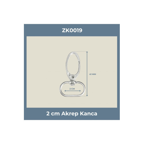 2 CM Akrep Kanca Nikel – Metal Anahtarlık ve Çanta Askı Aparatı (Min. 100 Adet)