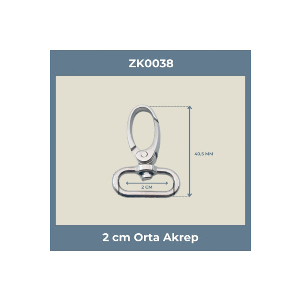 2 CM Orta Akrep Kanca Nikel – Metal Anahtarlık ve Çanta Askı Aparatı (Min. 50 Adet) 2 CM Orta Akrep Kanca Nikel – Metal Anahtarlık ve Çanta Askı Aparatı (Min. 50 Adet)