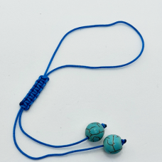 Turkuaz taşlı çanta süsü