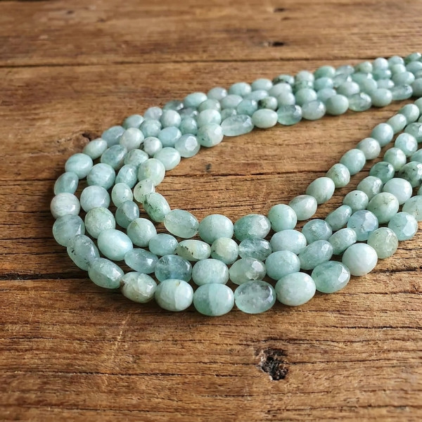 Doğal Amorf Larimar Dizi Taş (37-38 cm)