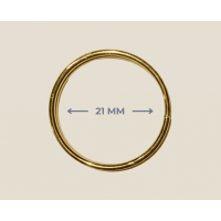 21 mm Sarı Çift Sargı Metal Anahtarlık Halkası