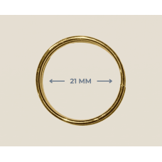 21 mm Sarı Çift Sargı Metal Anahtarlık Halkası