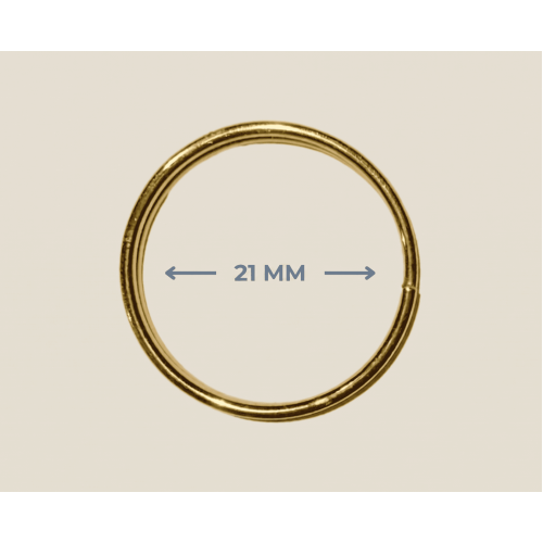 21 mm Sarı Çift Sargı Metal Anahtarlık Halkası