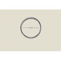 24 mm Çift Sargı Metal Anahtarlık Halkası