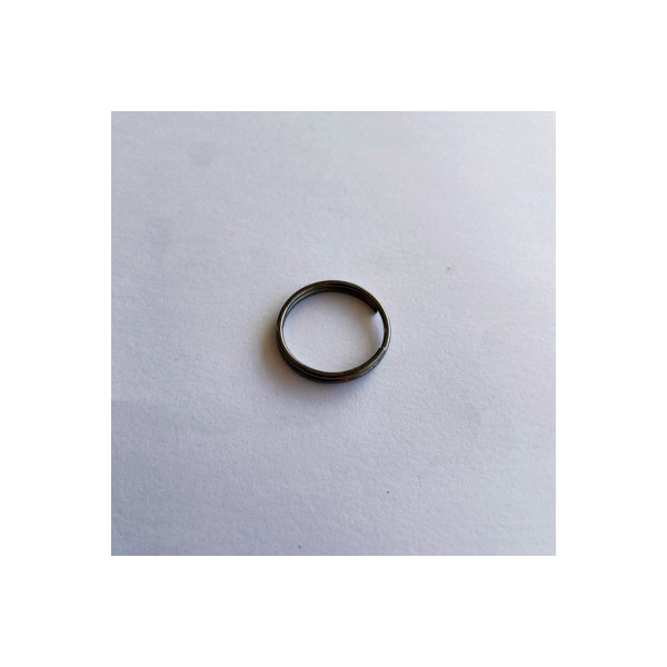 21 mm Füme Çift Sargı Metal Anahtarlık Halkası