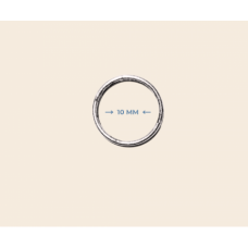 10 mm çift sargı anahtarlık halkası metal renk