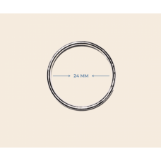 24 mm Çift Sargı Anahtarlık Halkası – Metal Renk, Dayanıklı ve Pratik Kullanım