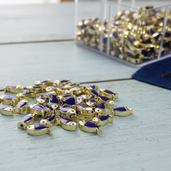 Altın Kaplama Mineli Balık Takı Ara Malzemesi – Uyumlu ve Şık Tasarım İçin