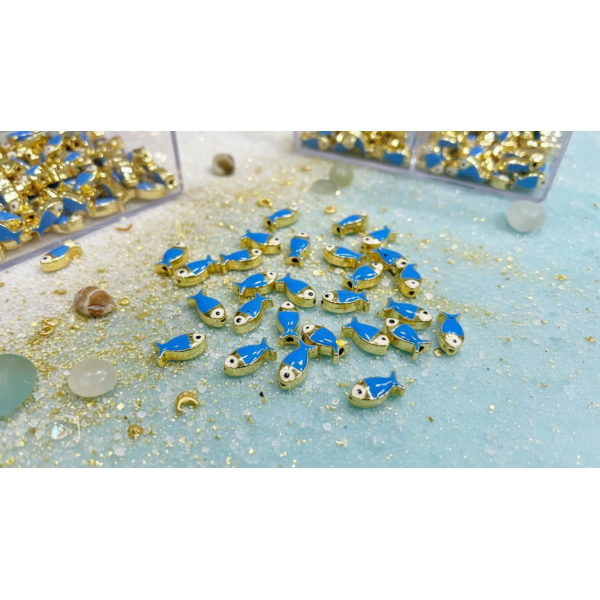 Altın Kaplama Mineli Balık Takı Ara Malzemesi – Uyumlu ve Şık Tasarım İçin