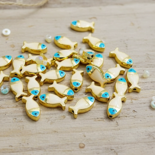 Altın Kaplama Mineli Balık Takı Ara Malzemesi – Uyumlu ve Şık Tasarım İçin