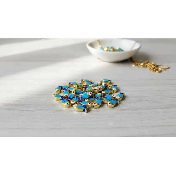 Altın Kaplama Mineli Balık Takı Ara Malzemesi – Uyumlu ve Şık Tasarım İçin