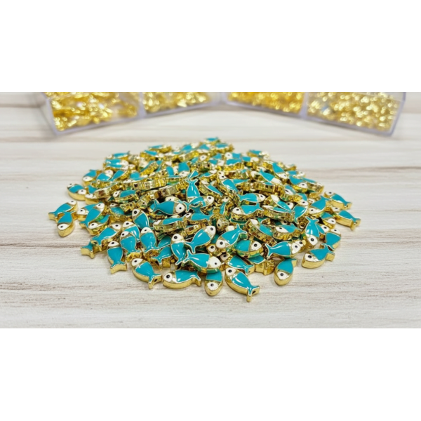 Altın Kaplama Mineli Balık Takı Ara Malzemesi – Uyumlu ve Şık Tasarım İçin