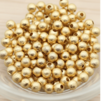 Altın Kaplama 4 mm Pütürlü Metal Top Boncuk – 100 Adet Altın Kaplama 4 mm Pütürlü Metal Top Boncuk – 100 Adet