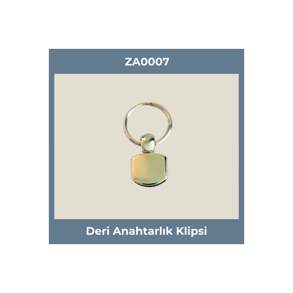Deri Anahtarlık Klipsi - 1,7 cm Nikel Kaplama (Zamak)