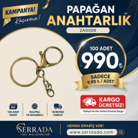 Papağan Anahtarlık – Nikel Renk | 100 Adet
