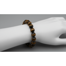 Kaplan Gözü Doğal Taş Bileklik – 10 mm Küre Kesim | SERRAADA