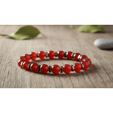 Akik ve Hematit Doğal Taş Bileklik | Şık ve Enerjik Takı"