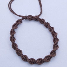 Kahverengi DNA Sarmal Makrome Örgü El İşi İp Bileklik – 1 Adet | SERRAADA