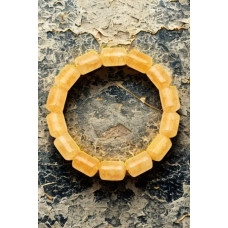 A Kalite Kalsit Taşı Doğal Taş Bileklik - 10 x 14 mm Silindir Kesim