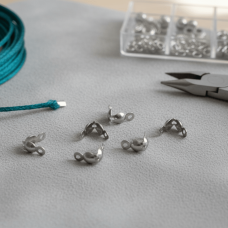 Çelik Düğüm Midye Kapama 3 mm | Takı Yapım Malzemesi