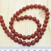 8 mm Doğal Akik Taşı Küre Kesim Dizi – Yaklaşık 38 cm