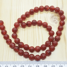 8 mm Doğal Akik Taşı Küre Kesim Dizi – Yaklaşık 38 cm