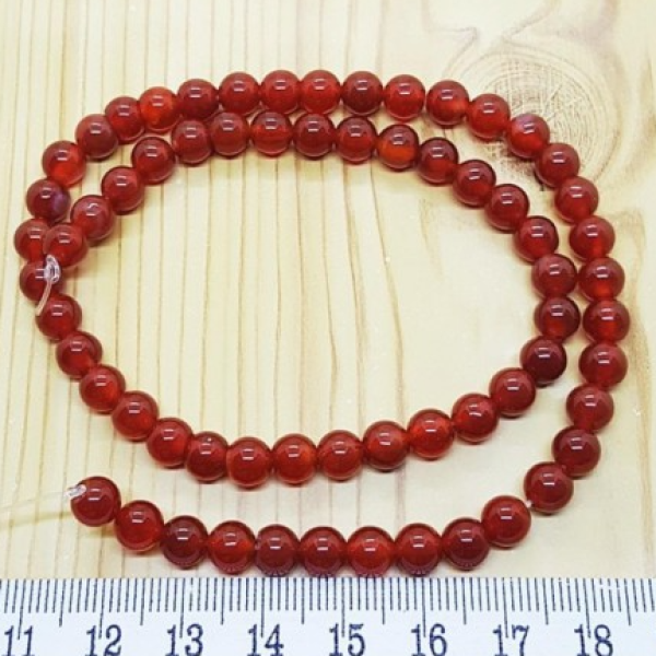 DOĞAL AKİK TAŞI 6 MM KÜRE DİZİ TAŞ