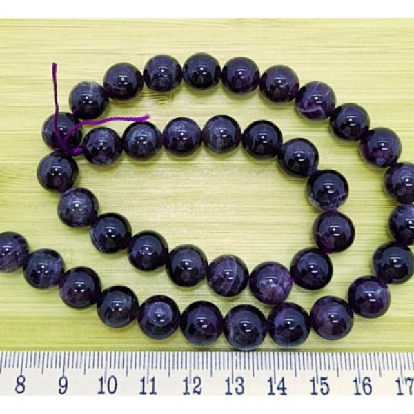 Doğal ametist taşı 10 mm küre kesim dizi taş