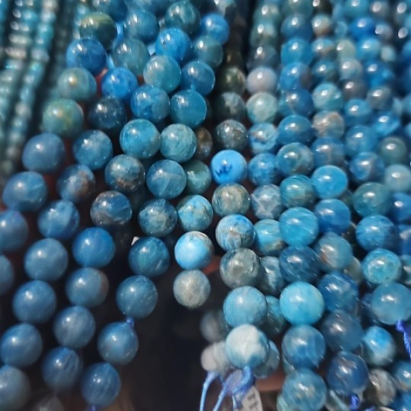 Doğal Apatit taşı 8 mm küre kesim dizi taş