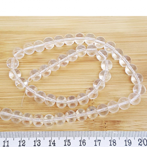 Doğal Kristal Kuvars Taşı 8 mm Küre Kesim Dizi 