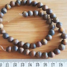 Doğal Mat Kaplangözü 8 mm Küre Dizi Taş | Güç ve Zarafet