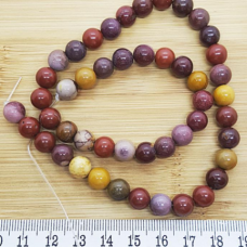 Doğal Mokait Jasper Taşı 8 mm Küre Kesim Dizi | Takı Tasarımında Doğal Enerji