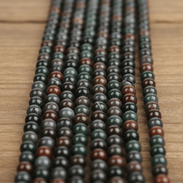Doğal Kan Taşı 8 mm Küre Kesim Dizi Taş | Takı ve Aksesuar Tasarımı İçin