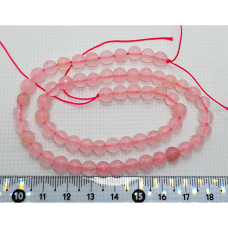 Doğal Pembe Kuvars 6 mm Küre Dizi Taş | Serraada Doğal Taş Koleksiyonu